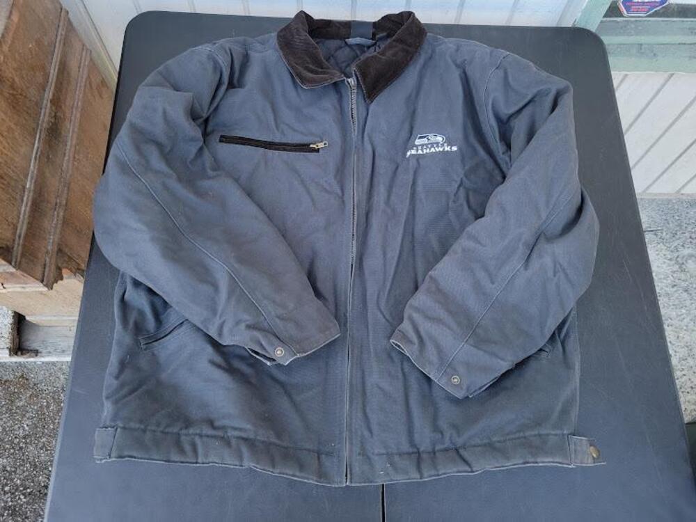 Seattle Seahawks Jacket Mens Large Blue NFL Football NFL Team Apparel Quilted